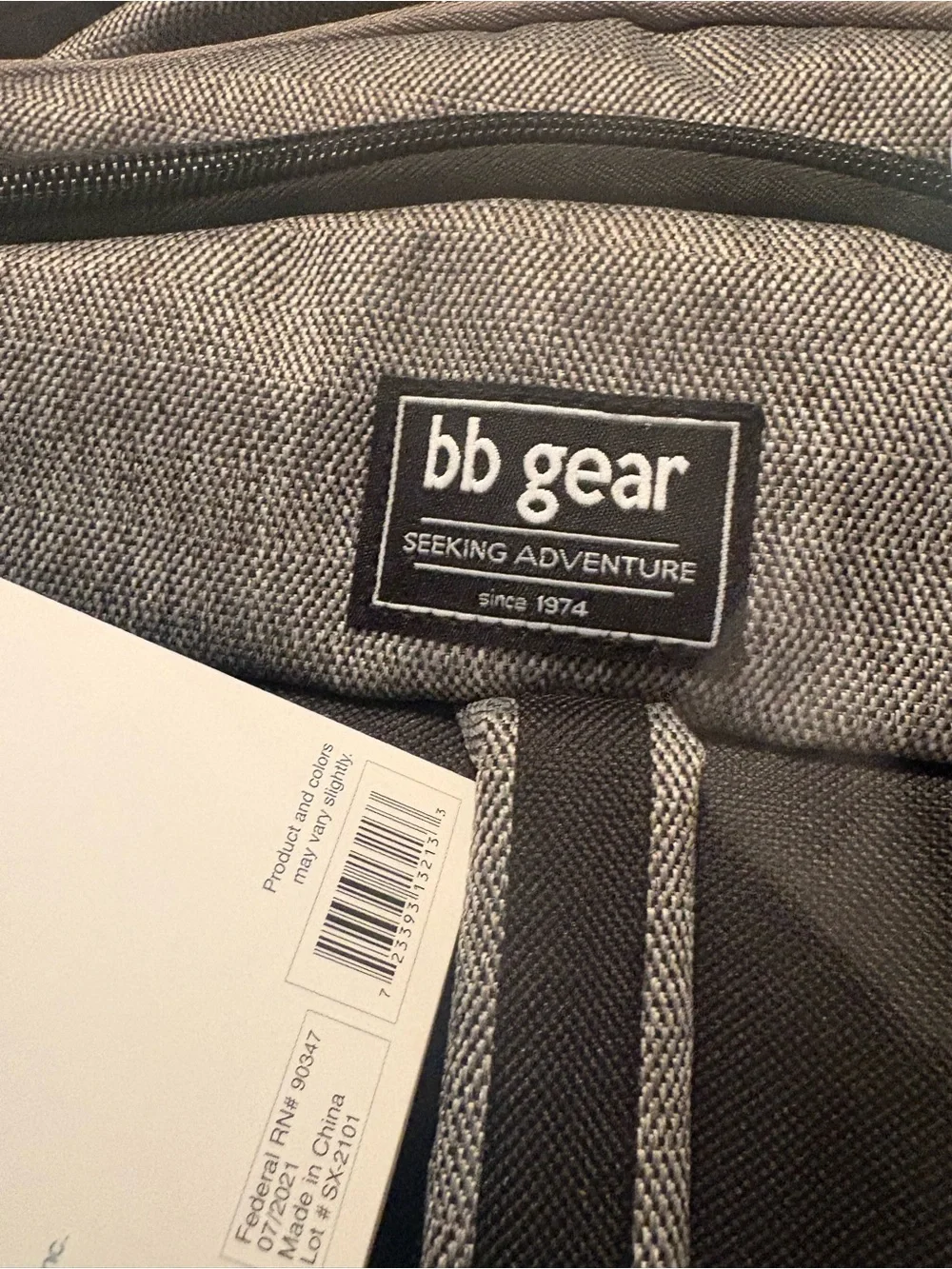 Water-Repellent Baby Bag Backpack — Black and Gray bb gear